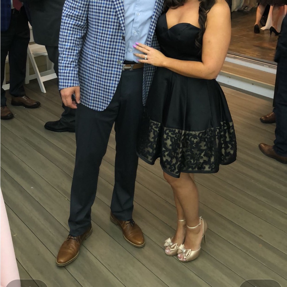 La femme A line sweetheart cut dress